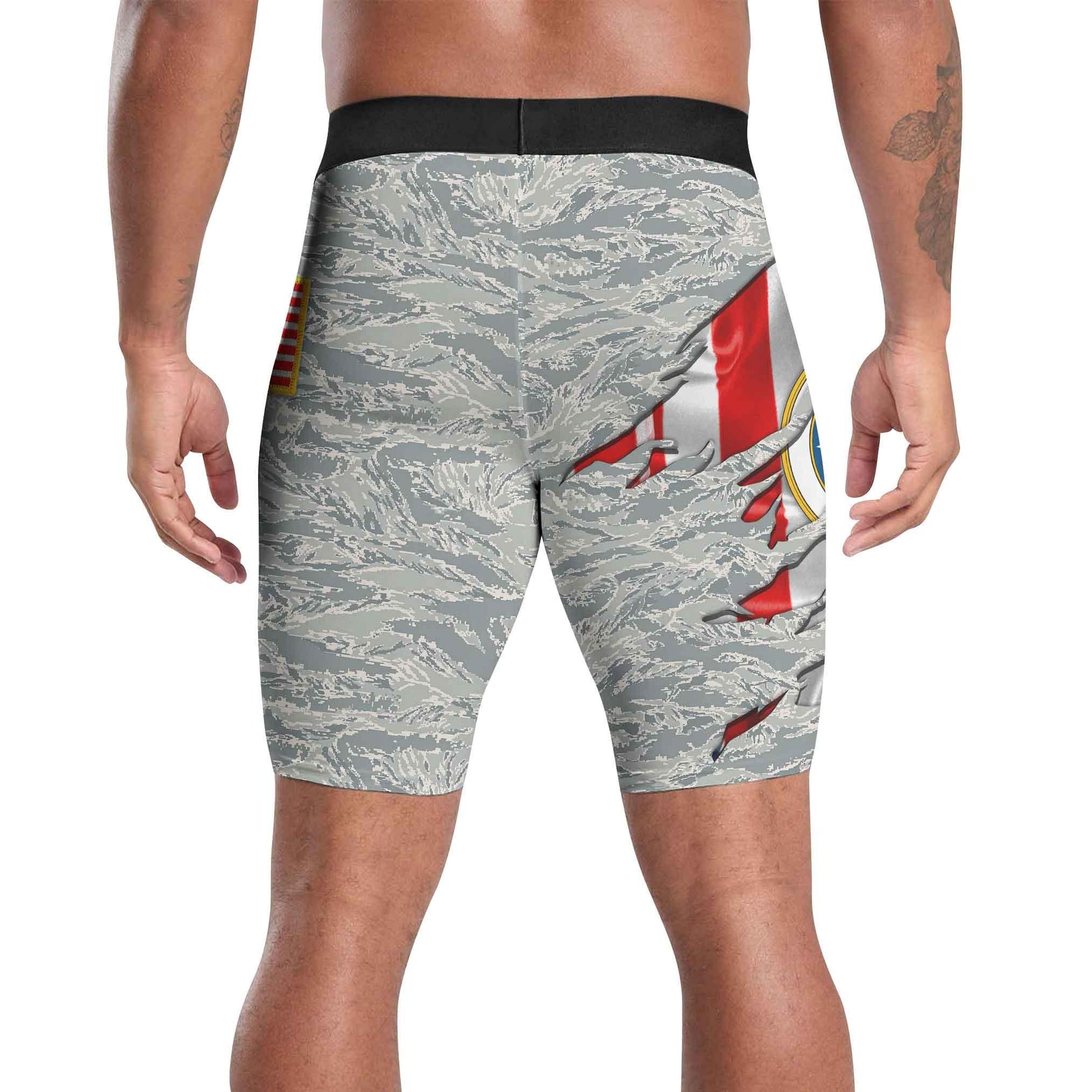 US Air Force American Flag Camo Compression Shorts
