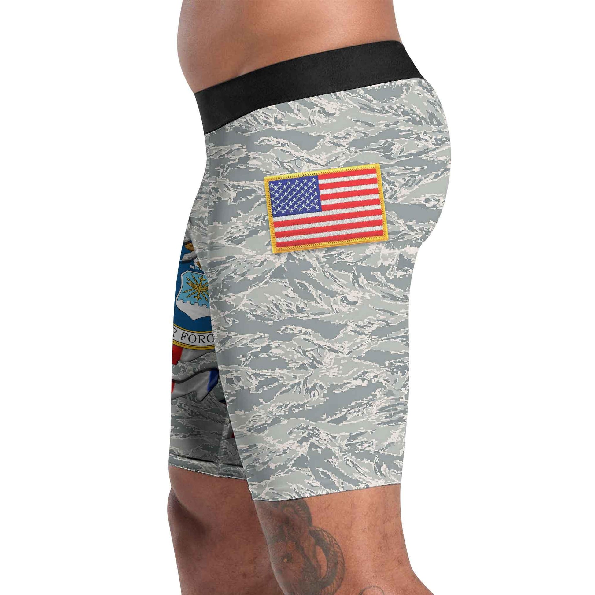 US Air Force American Flag Camo Compression Shorts