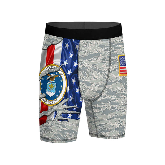 US Air Force American Flag Camo Compression Shorts