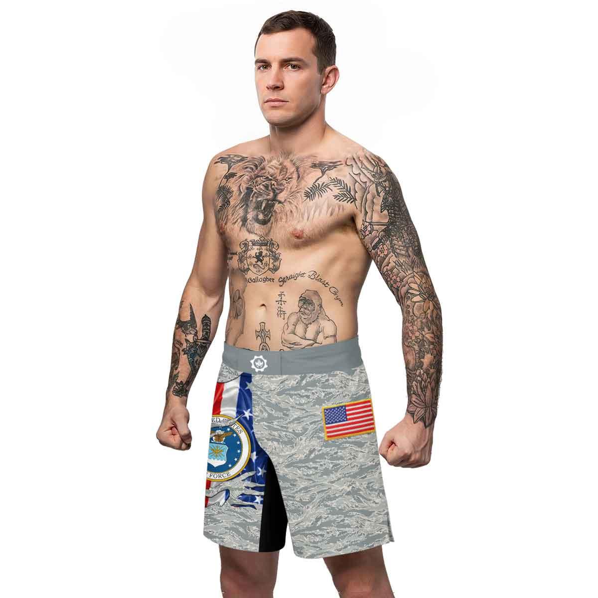 US Air Force American Flag Camo Fight Shorts