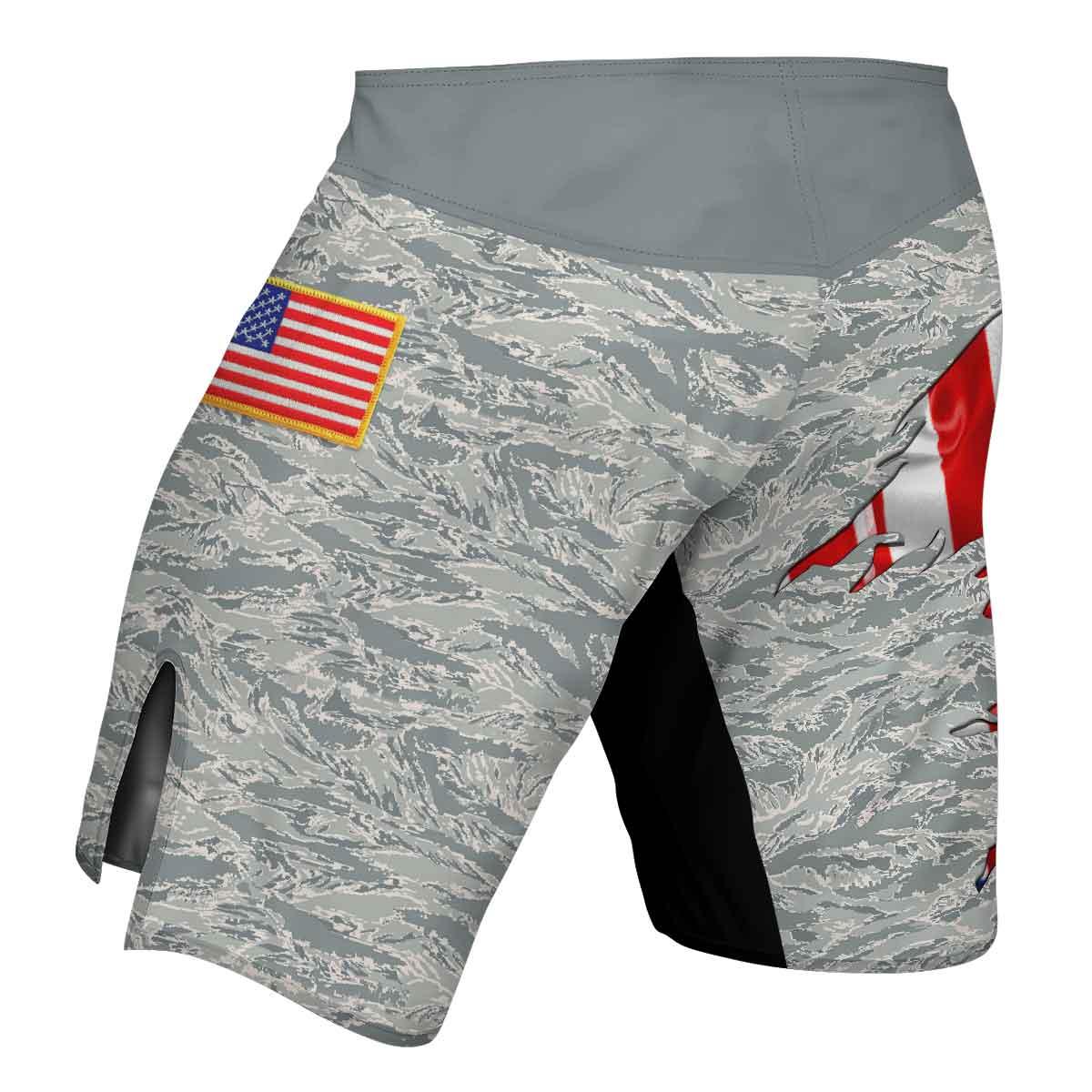 US Air Force American Flag Camo Fight Shorts