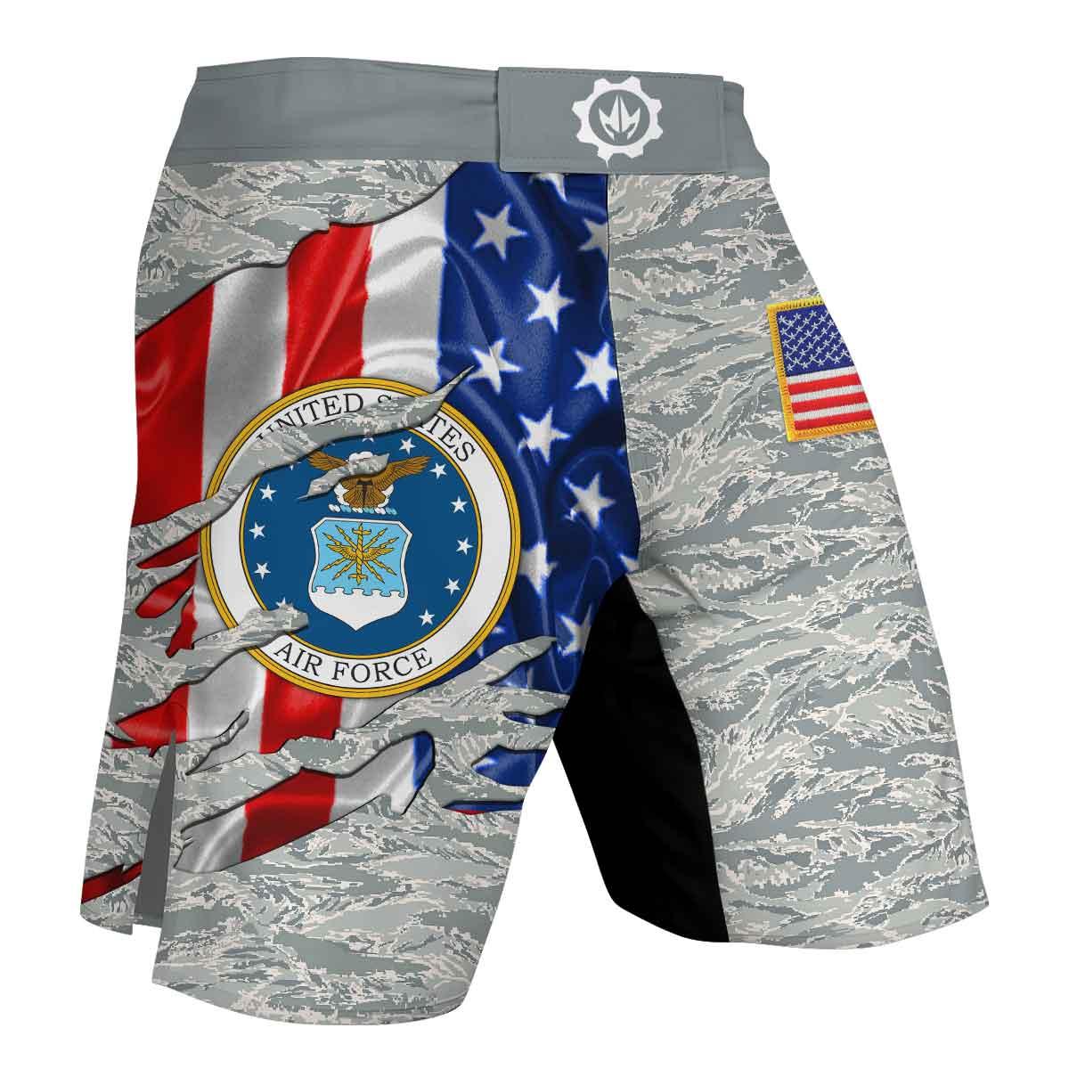 US Air Force American Flag Camo Fight Shorts