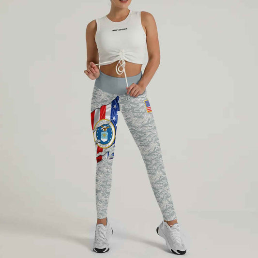 US Air Force American Flag Camo Leggings