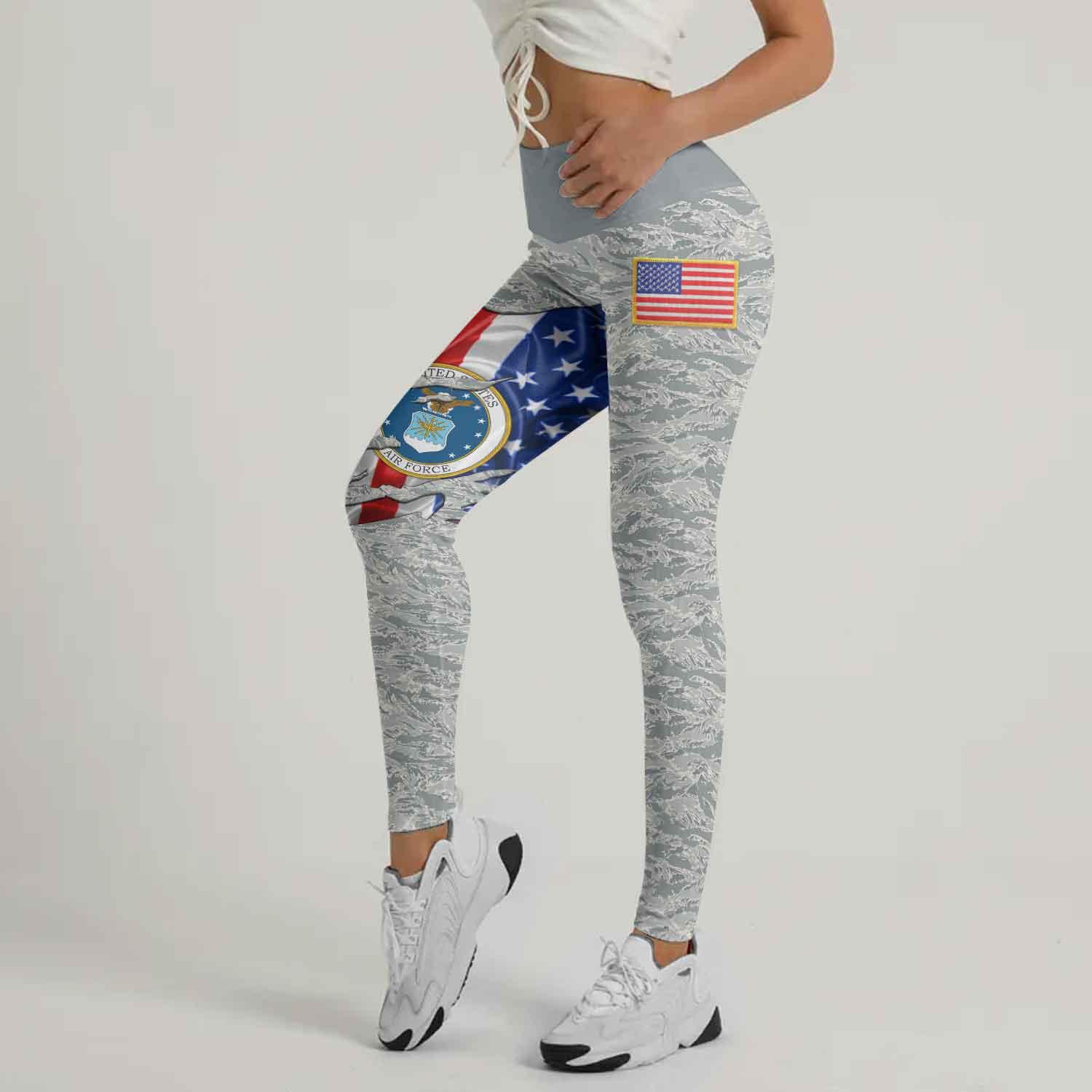 US Air Force American Flag Camo Leggings