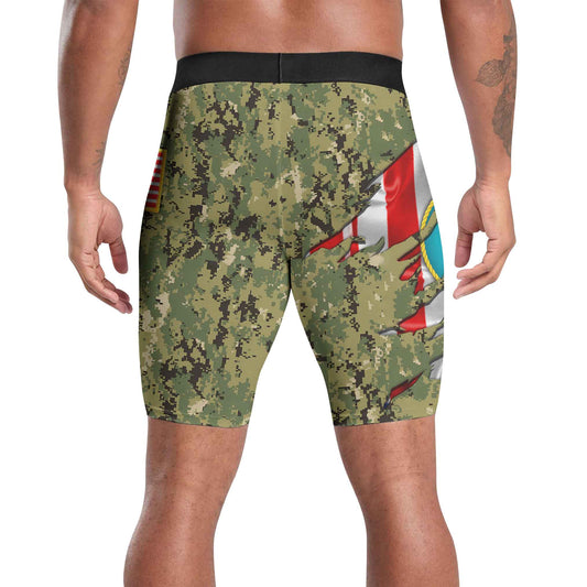 US Coast Guard American Flag Camo Compression Shorts