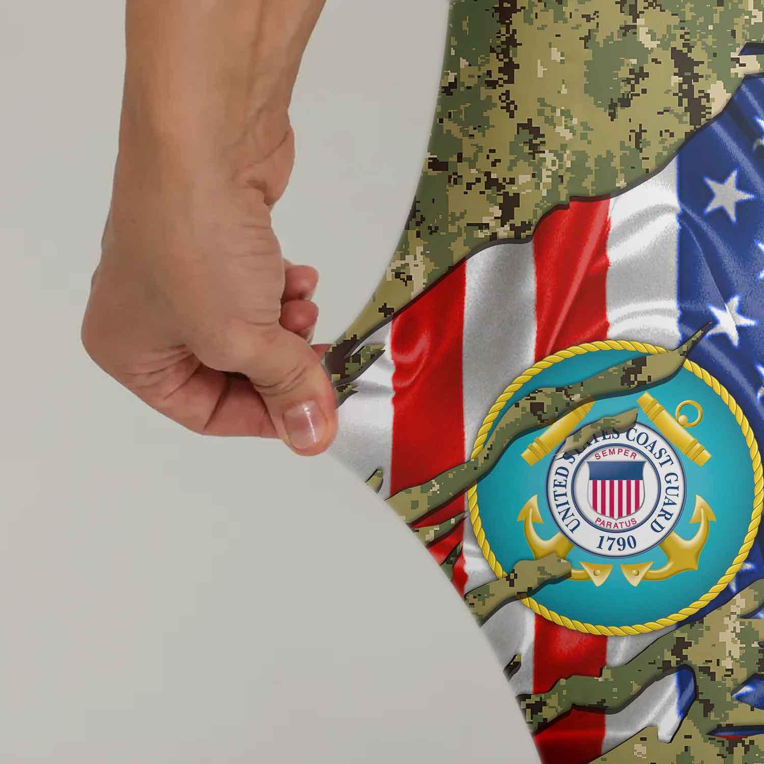 US Coast Guard American Flag Camo Leggings